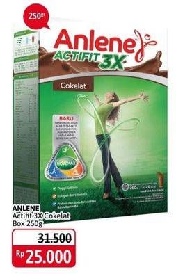 Promo Harga ANLENE Actifit 3x High Calcium Cokelat 250 gr - Alfamidi