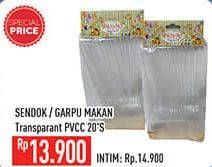 Promo Harga Sendok/Garpu Makan Set Transparant PVCC  - Hypermart