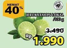 Promo Harga Jeruk Lemon Lokal per 100 gr - Giant
