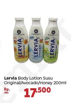 Promo Harga LERVIA Lotion Avocado, Susu, Honey 200 ml - Carrefour