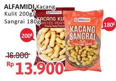 Promo Harga ALFAMIDI Kacang Kulit 200g/ Sangrai 180g  - Alfamidi