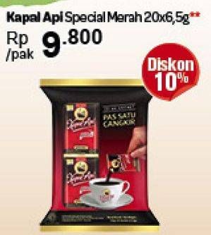 Promo Harga Kapal Api Kopi Bubuk Special Merah per 20 sachet 6 gr - Carrefour