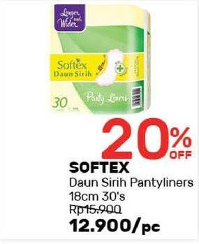 Promo Harga Softex Pantyliner Daun Sirih Longer And Wider 30 pcs - Guardian