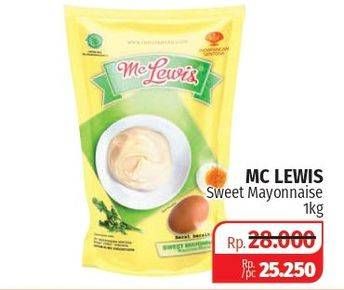 Promo Harga MC LEWIS Mayonnaise Sweet 1 kg - Lotte Grosir