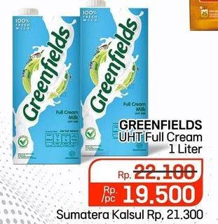 Promo Harga Greenfields UHT Full Cream 1000 ml - Lotte Grosir