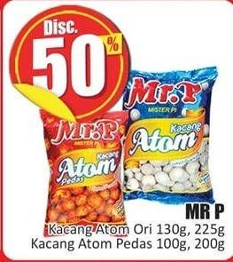 Promo Harga MR.P Kacang Atom Original, Pedas 100 gr - Hari Hari