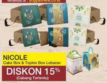 Promo Harga Nicole Cake Box/Toples Box Lebaran  - Yogya