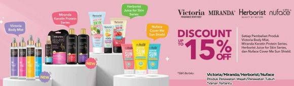 Promo Harga Victoria Body Mist/Miranda Keratin Protein Series/Herborist Juice For SKin Series/Nuface Cover Me Sun Shield  - TIP TOP