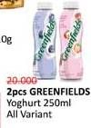 Promo Harga Greenfields Yogurt Drink All Variants 250 ml - Alfamidi