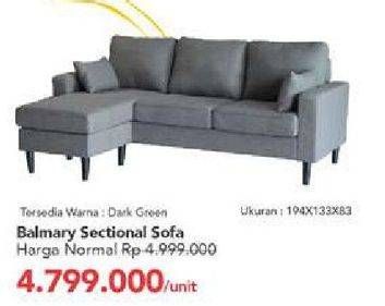 Promo Harga Balmary Sectional Sofa  - Carrefour