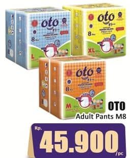 Promo Harga OTO Adult Diapers Pants M8 8 pcs - Hari Hari