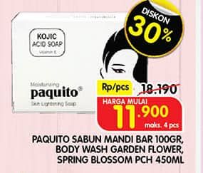 Promo Harga Paquito Sabun Mandi Bar/Body Wash  - Superindo