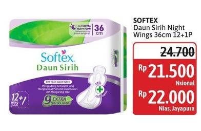 Promo Harga Softex Daun Sirih 36cm 13 pcs - Alfamidi