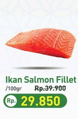 Promo Harga Salmon Fillet per 100 gr - Hypermart