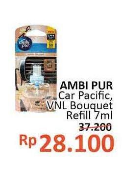 Promo Harga AMBIPUR Car Freshener Premium Clip Refill Pacific Air, Vanilla Bouquet 7 ml - Alfamidi