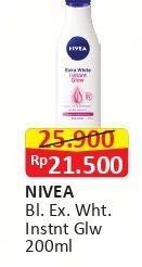 Promo Harga NIVEA Body Lotion Extra White Instant Glow 200 ml - Alfamart