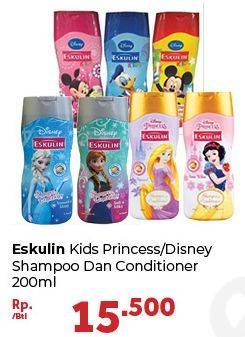 Promo Harga ESKULIN Kids Shampoo & Conditioner Princess, Disney 200 ml - Carrefour