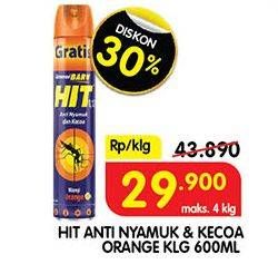 Promo Harga HIT Aerosol Orange 675 ml - Superindo