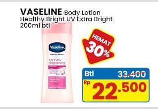 Promo Harga Vaseline Body Lotion UV Extra Brightening 200 ml - Indomaret