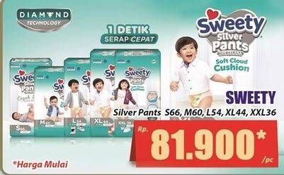 Promo Harga Sweety Silver Pants M60, S66, XL44, XXL36, L54 36 pcs - Hari Hari