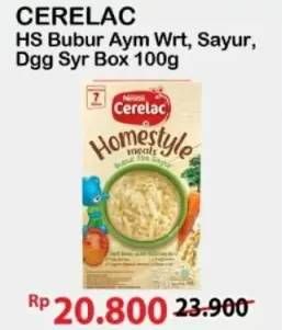 Promo Harga Nestle Cerelac Homestyle Bubur Tim Ayam Wortel, Sayur, Daging Sayur 100 gr - Alfamart