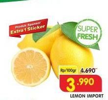 Promo Harga Lemon Import per 100 gr - Superindo