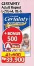 Promo Harga Certainty Adult Diapers L10, L7, XL6 6 pcs - Alfamart