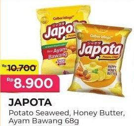 Promo Harga JAPOTA Potato Chips Ayam Bawang, Happy Honey Butter, Umami Japanese Seaweed 68 gr - Alfamart