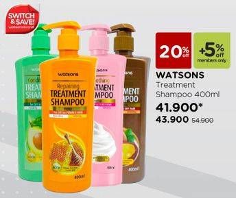 Promo Harga WATSONS Treatment Shampoo All Variants 400 ml - Watsons