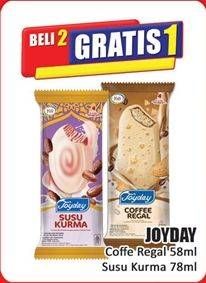 Promo Harga Joyday Ice Cream Stick Coffee Regal, Susu Kurma 58 gr - Hari Hari