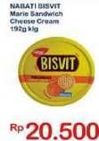 Promo Harga NABATI Bisvit Marie Sandwich Cheese Cream 192 gr - Indomaret