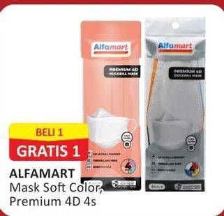 Promo Harga Alfamart Masker Premium 4D 4 pcs - Alfamart