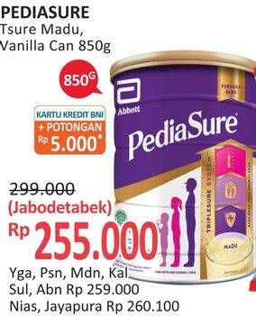 Promo Harga PEDIASURE Complete Triplesure Madu, Vanila 850 gr - Alfamidi