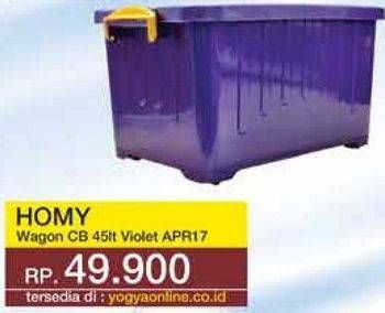 Promo Harga HOMY Wagon Container Box APR17, Violet 45000 ml - Yogya
