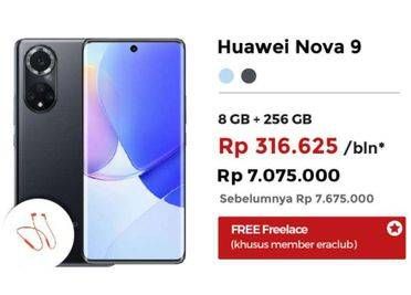 Promo Harga HUAWEI Nova 9 Smartphone 8 GB + 256 GB  - Erafone