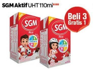 Promo Harga SGM Aktif Susu Cair 110 ml - Carrefour