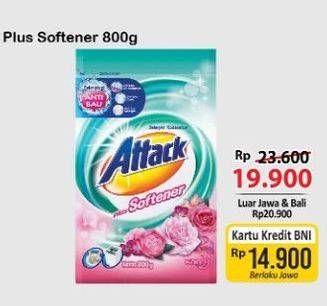 Promo Harga ATTACK Detergent Powder Plus Softener 800 gr - Alfamart