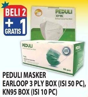 Promo Harga Peduli Masker Earloop, KN95 10 pcs - Hypermart