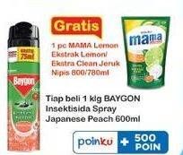 Promo Harga Baygon Insektisida Spray Japanese Peach 600 ml - Indomaret