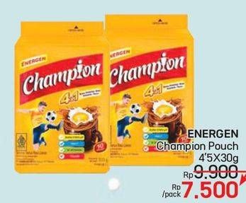 Promo Harga Energen Sereal Champion Cokelat per 4 sachet 35 gr - LotteMart