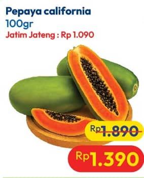 Promo Harga Pepaya California per 100 gr - Hypermart