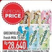 Promo Harga GREENFIELDS Fresh Milk 1000 ml - Hypermart