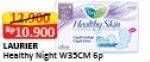 Promo Harga Laurier Healthy Skin Night Wing 35cm 6 pcs - Alfamart