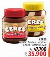 Promo Harga CERES Choco Spread Double Hazelnut, Choco Hazelnut 350 gr - LotteMart