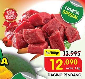 Promo Harga Daging Rendang Sapi per 100 gr - Superindo