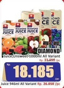 Promo Harga Diamond Juice Unsweet Apple, Unsweet Orange, Unsweet Mix Fruit, Unsweet Mango, Unsweet Cranberry, Unsweet Blueberry, Unsweet Soursop 946 ml - Hari Hari