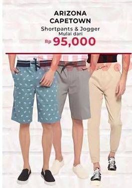 Promo Harga Arizona Short Pants/Capetown Short Pants/Capetown Men Jogger  - Carrefour