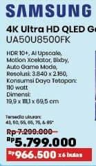 Promo Harga Samsung UA50U8500FK 4K Ultra HD QLED Google TV  - COURTS