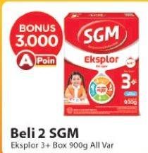 Promo Harga SGM Eksplor 3+ Susu Pertumbuhan All Variants 900 gr - Alfamart