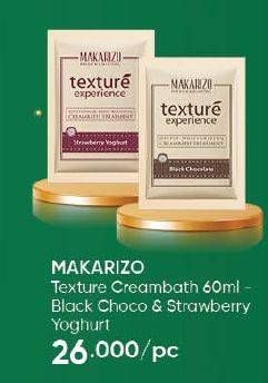 Promo Harga Makarizo Texture Creambath Black Chocolate, Strawberry Yogurt 60 gr - Guardian